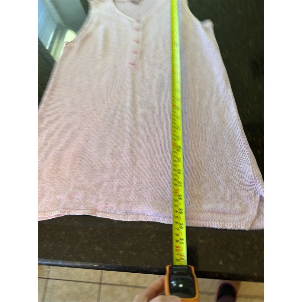 J. Jill Linen Tank Tunic Buttons Sleeveless Pale Link Beachy Lightweight Sz Med - Picture 8 of 9